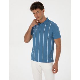 Hatemoğlu Mavi Polo Yaka Regular Fit Tişört