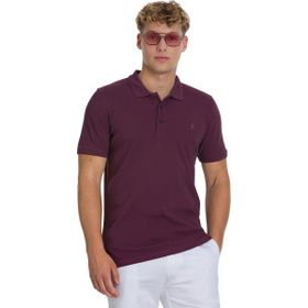 Hatemoğlu Mor Regular Fit %100 Pamuk Polo Yaka Tişört