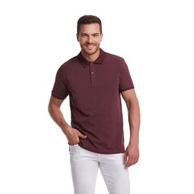 Hatemoğlu Mor Regular Fit %100 Pamuk Polo Yaka Tişört