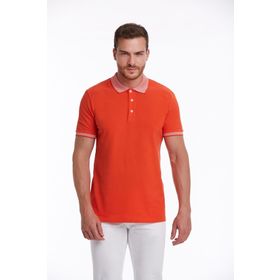 Hatemoğlu Nar Çiçeği %100 Pamuk Regular Fit Polo Yaka Tişört