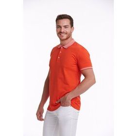 Hatemoğlu Nar Çiçeği %100 Pamuk Regular Fit Polo Yaka Tişört