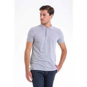 Hatemoğlu Regular Fit Polo Yaka Gri Erkek T-Shirt