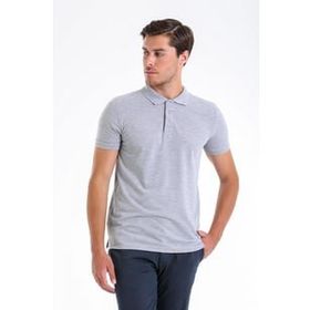 Hatemoğlu Regular Fit Polo Yaka Gri Erkek T-Shirt