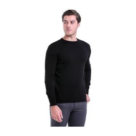 Hatemoğlu Siyah Bisiklet Yaka Regular Fit Triko Kazak
