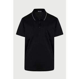 Hatemoğlu Siyah Regular Fit %100 Pamuk Merserize Polo Yaka Tişört
