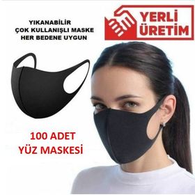 Hatemoğlu Siyah Yıkanabilir Yüz Maskesi
