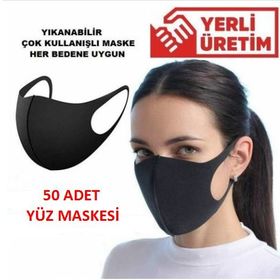 Hatemoğlu Siyah Yıkanabilir Yüz Maskesi