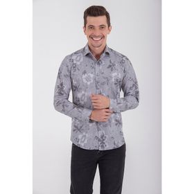 Hatemoğlu Somon Slim Fit Desenli Gömlek