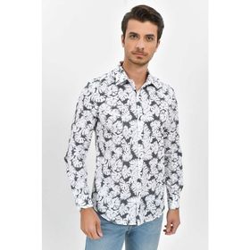 Hatemoğlu Somon Slim Fit Desenli Gömlek
