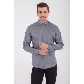 Hatemoğlu Somon Slim Fit Desenli Gömlek