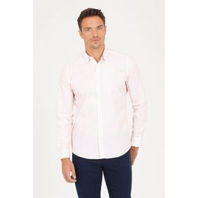 Hatemoğlu Somon Slim Fit Desenli Gömlek