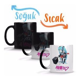 Hatsune Miku One Piece Anime Naruto Death Note Hellsing Sihirli Porselen Kupa