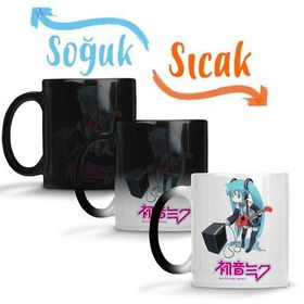 Hatsune Miku One Piece Anime Naruto Death Note Hellsing Sihirli Porselen Kupa