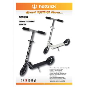 Hattrick SCS 150 8+ Yaş 100 kg Taşıma Kapasiteli Beyaz Scooter