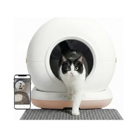 Haustier CB002 Beyaz Bej Akıllı Otomatik Kedi Tuvaleti