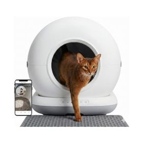 Haustier CB002 Beyaz Gri Akıllı Otomatik Kedi Tuvaleti