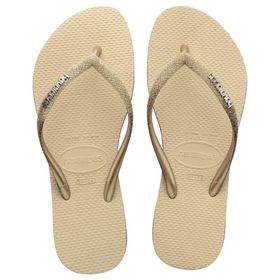 Havaianas 414609-0154 Kahverengi Slim Sparkle II Kadın Terlik