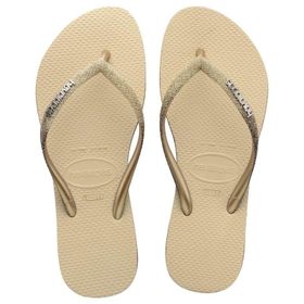 Havaianas 414609-0154 Kahverengi Slim Sparkle II Kadın Terlik