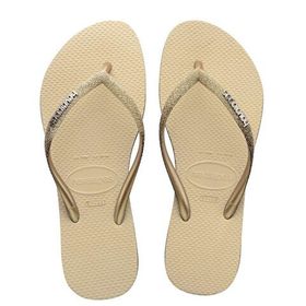 Havaianas 414609-0154 Kahverengi Slim Sparkle II Kadın Terlik