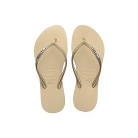 Havaianas 414609-0154 Kahverengi Slim Sparkle II Kadın Terlik