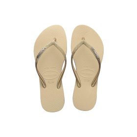 Havaianas 414609-0154 Kahverengi Slim Sparkle II Kadın Terlik