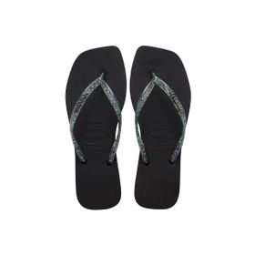 Havaianas 4148257-2976 Siyah Square Logo Metallic Black Silver Kadın Terlik