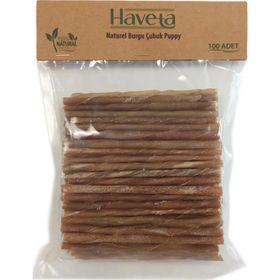 Haveta Puppy Naturel 100 Adet Burgu Çubuk