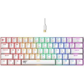 Havit Gamenote KB903L Beyaz RGB %60 TKL Red Switch Kablolu Mekanik Oyuncu Klavyesi