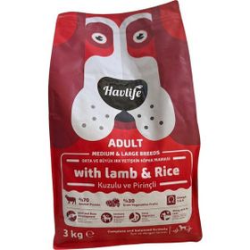 Havlife Kuzulu 3 kg Orta ve Büyük Irk Yetişkin Köpek Maması