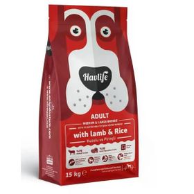 Havlife Kuzulu ve Pirinç Orta ve Büyük Irk 15 kg Yetişkin Köpek Maması