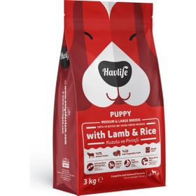 Havlife Kuzulu ve Pirinçli Orta Büyük Irk Yavru 3 kg Köpek Maması
