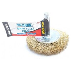 Hawk 10129 50x6 mm Sarı Telli Pimli Daire Fırça