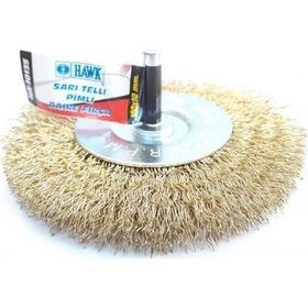 Hawk 10135 100 x 10 mm Sarı Telli Pimli Daire Fırça