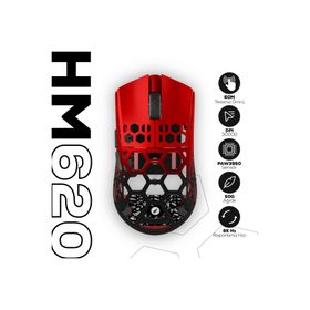 Hawk Gaming HM620 Siyah Kırmızı 30000 DPI Kablosuz Bluetooth Gaming Mouse