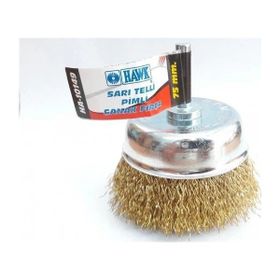 Hawk HA10149 75mm Sarı Telli Pimli Çanak Fırça