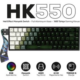 Hawk HK550 RGB %65 TKL Hall Effect Manyetik Switch Kablolu Mekanik Gaming Klavye