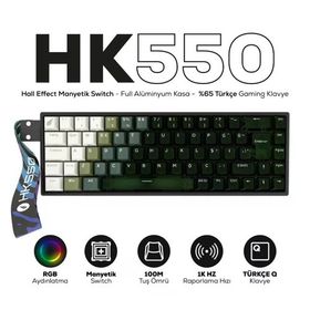 Hawk HK550 RGB %65 TKL Hall Effect Manyetik Switch Kablolu Mekanik Gaming Klavye