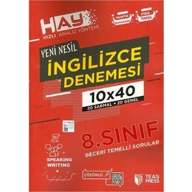 Hay 8. Sınıf İngilizce Branş Deneme Teas Press Yayınları