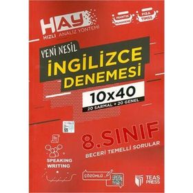 Hay 8. Sınıf İngilizce Branş Deneme Teas Press Yayınları