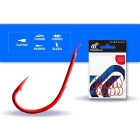 Hayabusa HMRS 172 15'li Paket Kırmızı 1/0 Tırnaklı Yem İğnesi