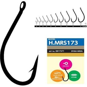 Hayabusa HMRS 173 15'li Paket Black Nikel Delikli Dövme 3/0 Olta İğnesi