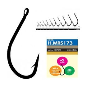 Hayabusa HMRS 173 15'li Paket Black Nikel Delikli Dövme 3/0 Olta İğnesi