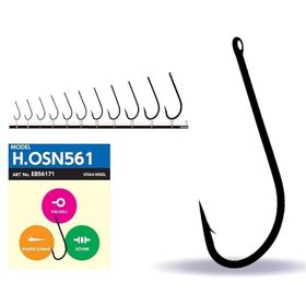 Hayabusa HOSN 561 Black Nikel 1 Delikli Uzun Pala Olta İğnesi