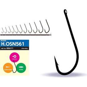 Hayabusa HOSN 561 Black Nikel 1/0 Delikli Uzun Pala Olta İğnesi