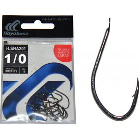 Hayabusa HSNA 201 15'li Paket Black Nikel Kısa Pala Olta İğnesi