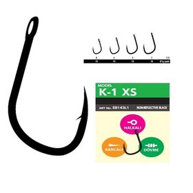 Hayabusa K1 XS Dövme Teflon Black 10'lu Paket Sazan İğnesi