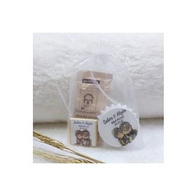 Hayaller Dükkanı 30 Adet Tül Kese İçinde Kapak Açacak Madlen Çikolata ve Türk Kahvesi Nikah Şekeri Nişan Hediyeliği