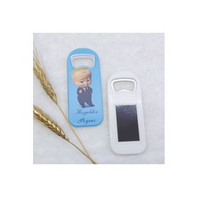 Hayaller Dükkanı 4,5x10,5 cm UV Erkek Bebek Magnetleri 30 Adet Patron Bebek Baskılı Dikey Açacak Magnet