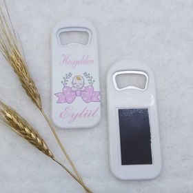 Hayaller Dükkanı 4,5x10,5 cm UV Kız Bebek Magnetleri 30 Adet Bebek Baskılı Dikey Açacak Magnet