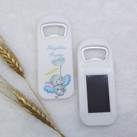 Hayaller Dükkanı Balonlu Fil Baskılı 30 Adet 4,5x10,5 cm Dikey Uv Erkek Bebek Açacak Magnet